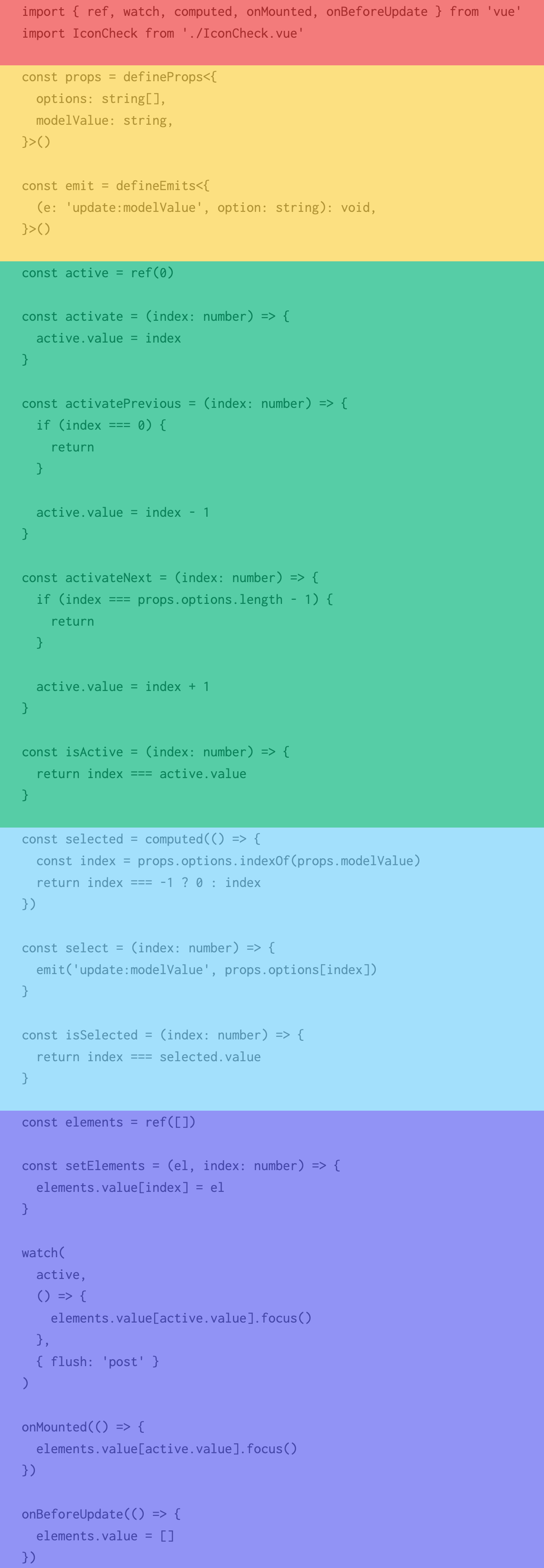 Highlighted code