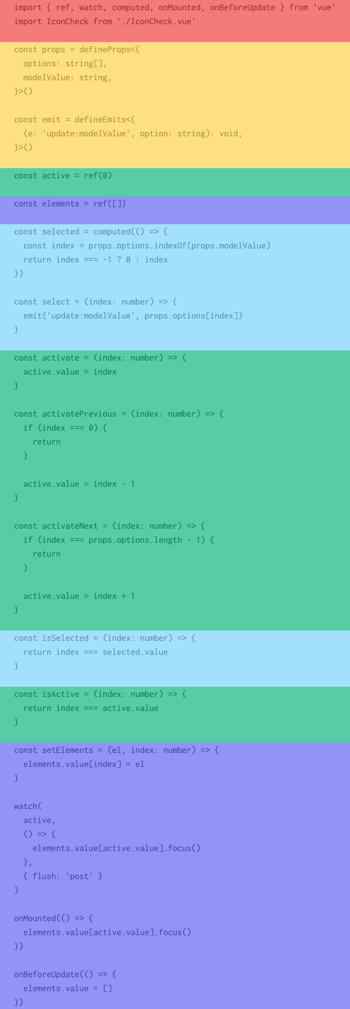 Highlighted code